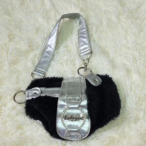 Chateau Y2K Babygirl Silver and Black Shoulder Bag